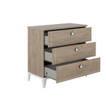 Commode 3 tiroirs Marcel Chene blond