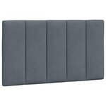 vidaXL Cadre de lit avec lumières LED gris foncé 90x200 cm velours