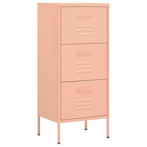 vidaXL Armoire de rangement Rose 42 5x35x101 5 cm Acier