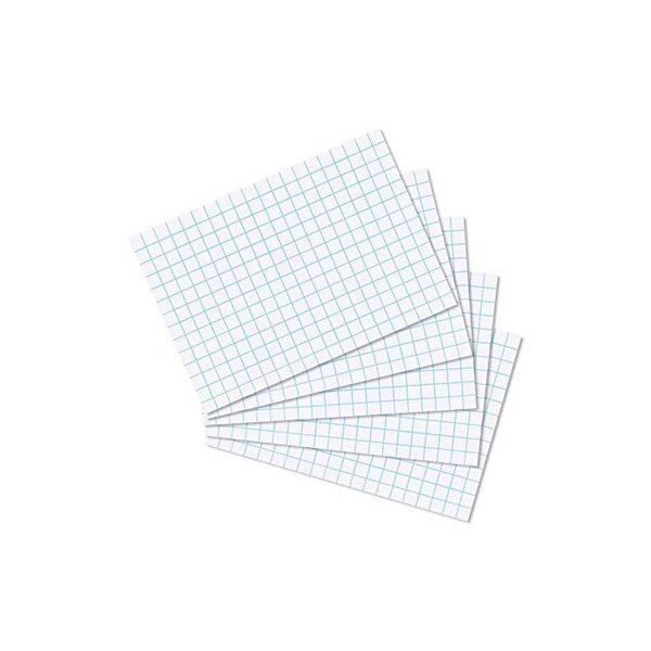 paquet de 100 Fiches bristol 170g format A8 Quadrillée Blanc HERLITZ