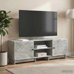 vidaXL Meuble TV Gris Béton 150 x 31 x 50 cm Bois d’ingénierie
