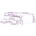 vidaXL Cadre de lit sans matelas chêne fumé 90x200 cm