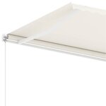 vidaXL Auvent manuel rétractable sur pied 400x350 cm Crème