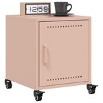 vidaXL Table de chevet rose 36x38 5x43 5 cm acier