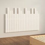 vidaXL Tête de lit murale Blanc 127 5x3x80 cm Bois massif de pin