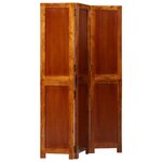 vidaXL Paravent 3 Panneaux Marron Miel 35x1 5x160 cm Bois Massif Acacia