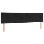 vidaXL Tête de lit avec des lumières à LED Noir 100 cm Velours