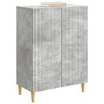 vidaXL Buffet Gris béton 66 x 34 5 x 90 cm Bois d'ingénierie