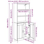 vidaXL Haut Armoire Chêne artisanal 69 5 x 34 x 180 cm