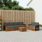 vidaXL Ensemble de canapés d'extérieur 7 Pièces Naturel et Anthracite