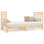 vidaXL Lit coulissant 2x(90x190) cm Bois de pin massif