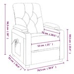 vidaXL Fauteuil de massage Marron Similicuir
