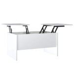 vidaXL Table basse blanc brillant 80x50x42 5 cm bois d'ingénierie