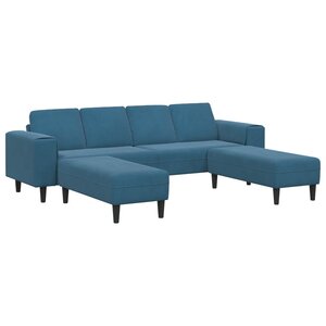 vidaXL Canapé de salon 3 Pièces Bleu 250 x 188 x 76 cm