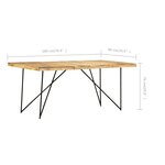 vidaXL Table de salle à manger 180x90x76 cm Bois de manguier massif