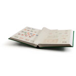 Classeur à bandes pour timbres 64 pages blanches. Couleur - Vert