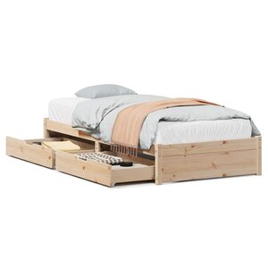 vidaXL Cadre de lit sans matelas 100x200 cm bois massif de pin