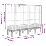 vidaXL Jardinière surélevée avec housse aspect rotin 160x40x140 cm