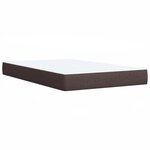 vidaXL Sommier à lattes de lit avec matelas Marron foncé 90x200 cm
