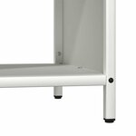 vidaXL Étagère à bois de chauffage avec plateau en bois blanc