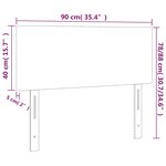 vidaXL Tête de lit Vert foncé 90x5x78/88 cm Velours