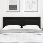 vidaXL Tête de lit LED Noir 144 cm Cuir synthétique