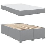 vidaXL Cadre de lit avec matelas Gris clair 120 x 190 cm tissu