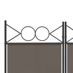 vidaXL Cloison de séparation 6 panneaux Anthracite 240x200 cm Tissu
