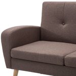vidaXL Canapé en forme de L revêtement en tissu 186x136x79 cm marron