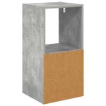 vidaXL Table de chevet avec tiroir 2 Pièces Gris béton 35 x 32 x 68 5 cm