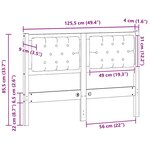 vidaXL Tête de lit Autre Blanc et gris clair 120 cm Bois massif en pin