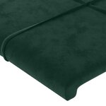 vidaXL Tête de lit avec oreilles Vert foncé 183x23x78/88 cm Velours