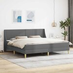 vidaXL Cadre de lit avec matelas avec tête de lit Polyester