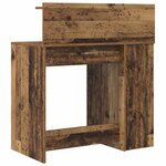 vidaXL Bureau avec rangement Bois Ancien 90 x 48 x 101 5 cm