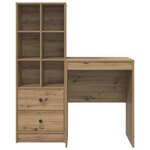 vidaXL Bureau avec rangement 2 Pièces chêne artisanal Bois d'ingénierie