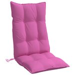 vidaXL Coussins de chaise à dossier haut lot de 4 rose tissu oxford
