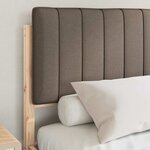 vidaXL Cadre de lit avec tête de lit rembourrée Taupe 140 x 200 cm