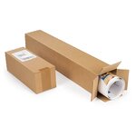 Caisse carton longue simple cannelure à montage instantané longueur 43 5x10 5x10 5 cm (lot de 20)