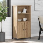 vidaXL Haut Armoire Chêne artisanal 62 x 36 x 121 5 cm