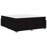 vidaXL Cadre de lit avec matelas Noir 180 x 200 cm tissu