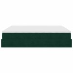 vidaXL Cadre de lit ottoman avec matelas vert foncé 200x200 cm velours