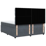 vidaXL Sommier à lattes de lit et matelas Gris foncé 200x200cm Velours