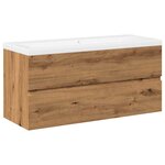 vidaXL Armoire lavabo avec bassin intégré chêne artisanal