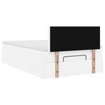 vidaXL Cadre de lit ottoman et matelas blanc pur 120x200 cm similicuir