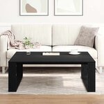 vidaXL Table basse Chêne noir 100 x 100 x 35 cm Bois d'ingénierie