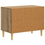 vidaXL Table de chevet Chêne artisanal 62 x 34 5 x 48 cm