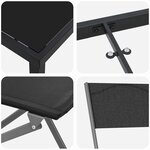 vidaXL Ensemble de salle à manger pour jardin 9 Pièces Noir