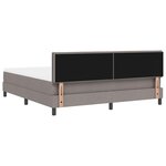 vidaXL Lit à ressorts avec matelas Taupe 180 x 200 cm tissu