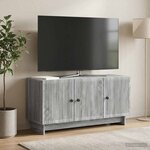 vidaXL Meuble TV Sonoma gris 99 x 34 5 x 50 cm Bois d'ingénierie