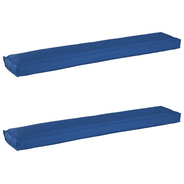 vidaXL Set de coussins de palette 2 Pièces Bleu royal 200 x 40 x 8 cm